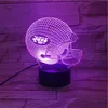 Hot NFL Team Animal Small Night Light Led 3D Illusion Lamp Customs 3D Lamp LED-hologramm Light