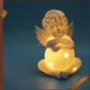 Wholesale Ceramic Angel With Star Balls Porcelain Cute Mini Angel Baby with Wings