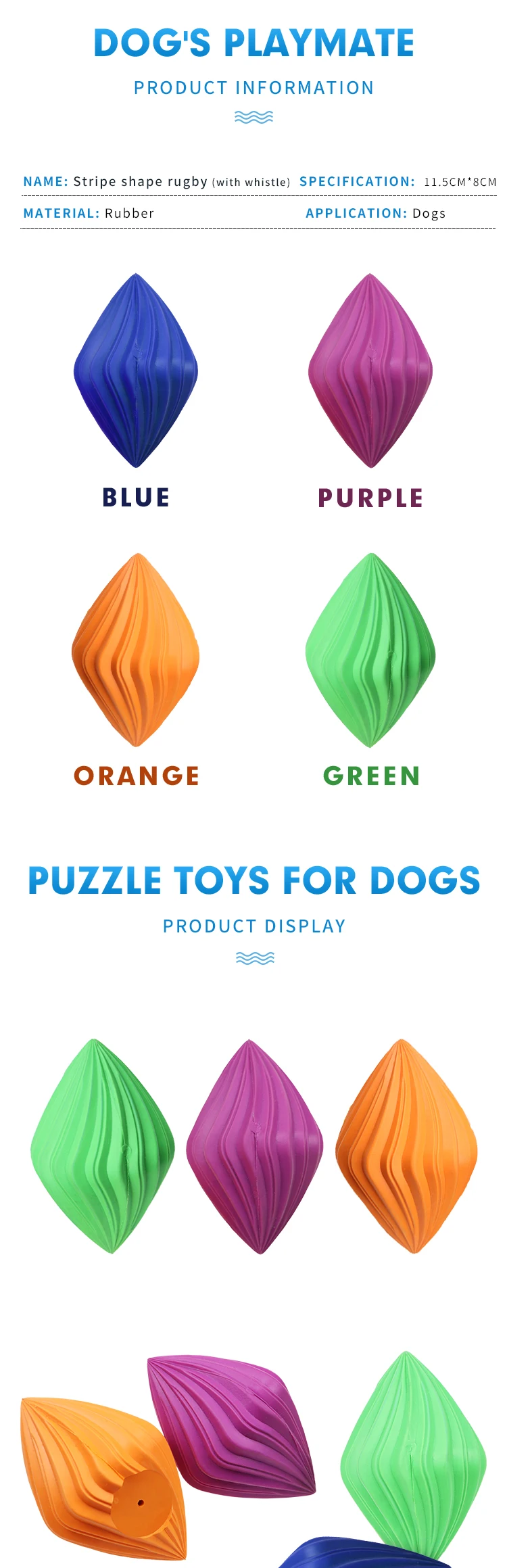 Diamond-shaped Squeaky Dog Toy Whistle Rubber Dog Toys Dog Teeth Training Toy