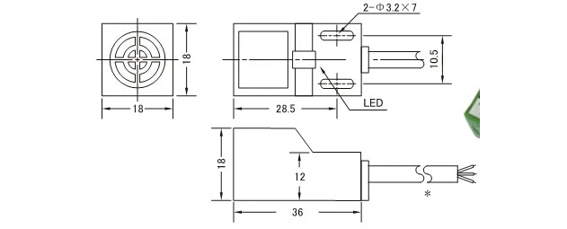 SN04-N square proximity switch sensor DC 6-36V NPN NO three wire 4mm sensing distance