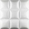 Modern 3D Wall Panel Cube Wall Decorative Panel,PVC, White, 19.7" x 19.7"