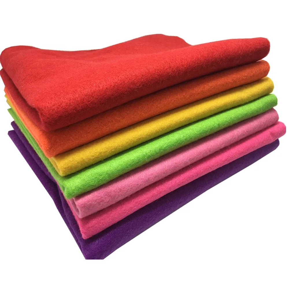 7pcs (45 X 45 Cm)1.4mm Thick Assorted Soft Felt Fabric Material For ...