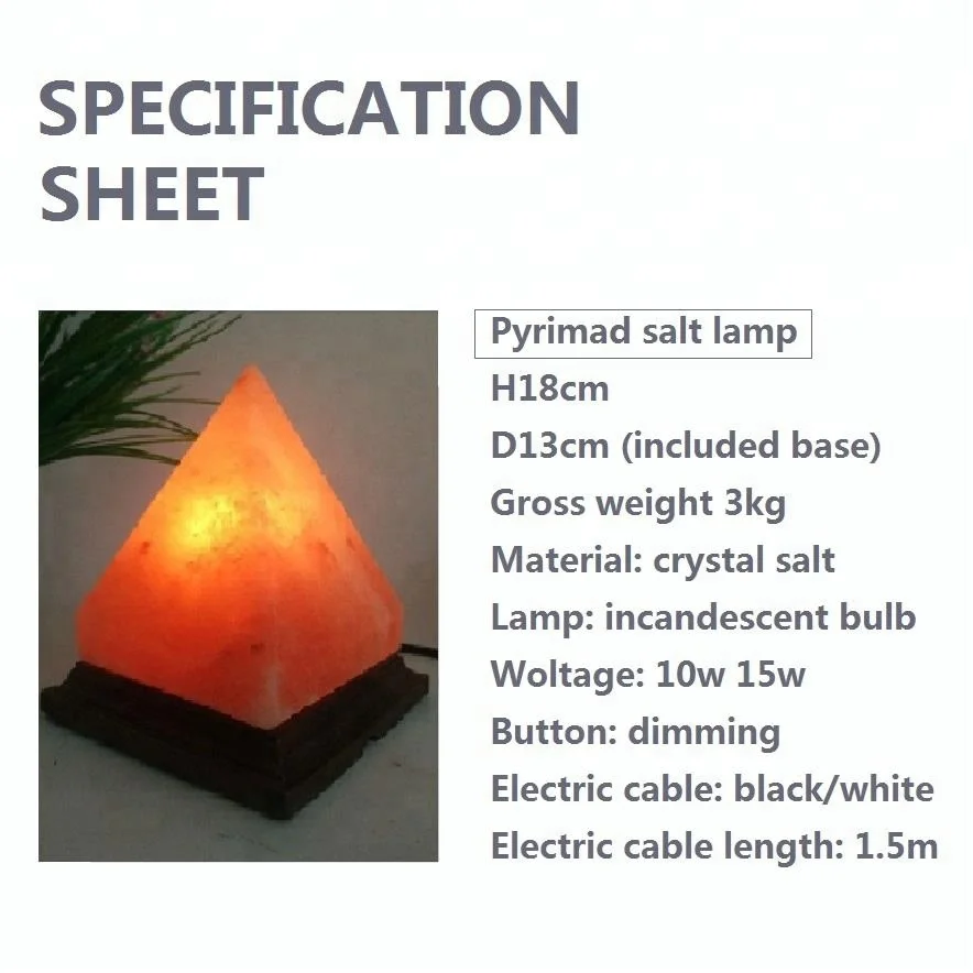 Ecofriendly Himalayan Salt Lamp Hot Sale Pyramid Shaped Salt Lamp