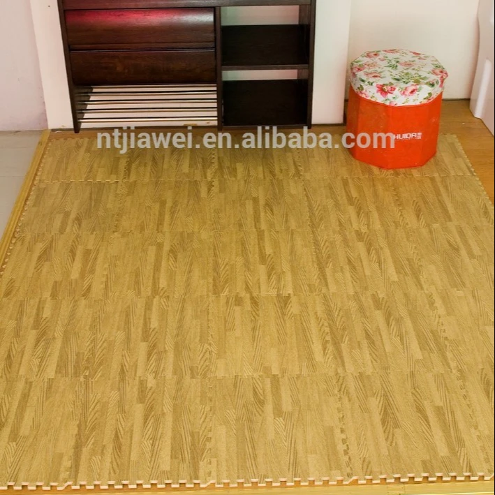 2019 Dark Brown Wood Trim Eva Foam Tile Floor Mat Buy Wood