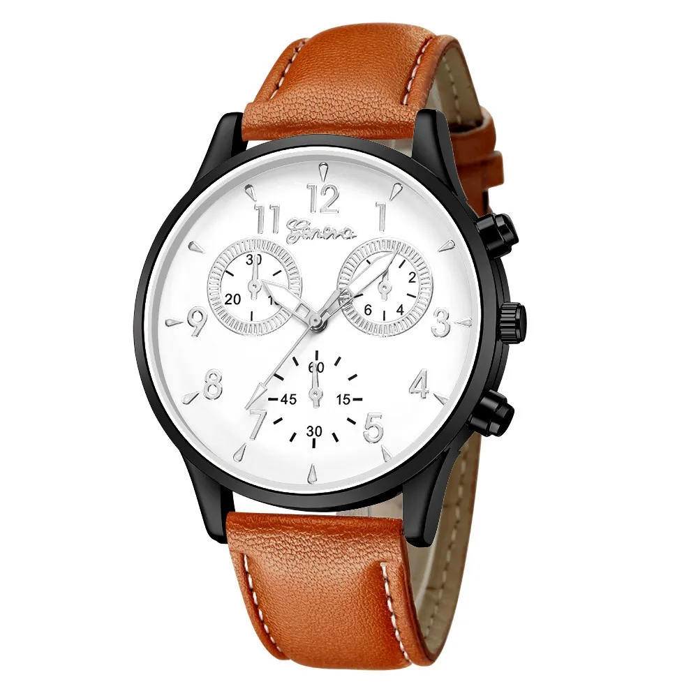geneva new arrival watch fashion leather wristwatch ultrathin