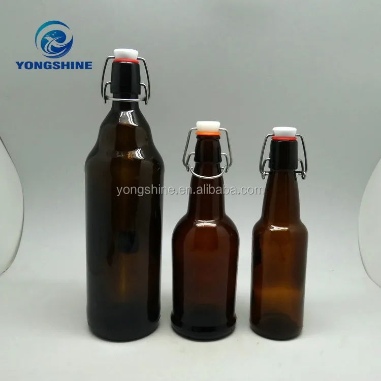 Download 1l Amber Glass Beer Bottle With Swing Top/clamp Lid - Buy 1l Amber Glass Beer Bottle,Glass Swing ...