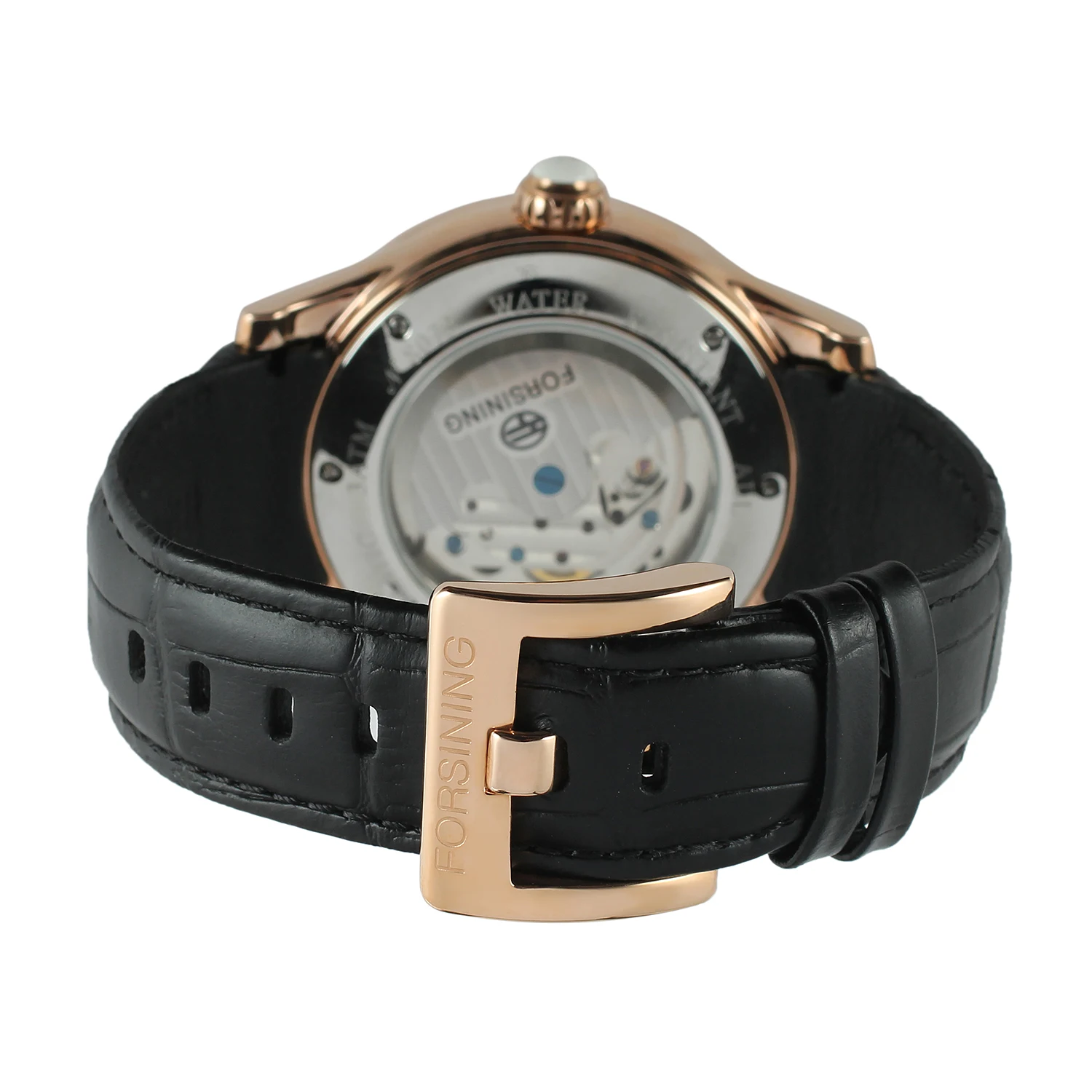 forlining 热卖 specail 地球图案自动陀飞轮不锈钢男士手表