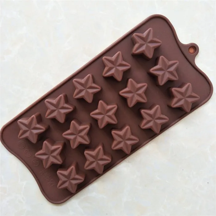 15 Cavity Mini Star Custom Candy Molds Silicone Hard Candy Molds