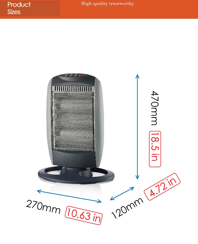 Konwin Halogen Infrared Electric Heater Quartz Carbon Hh10s Buy