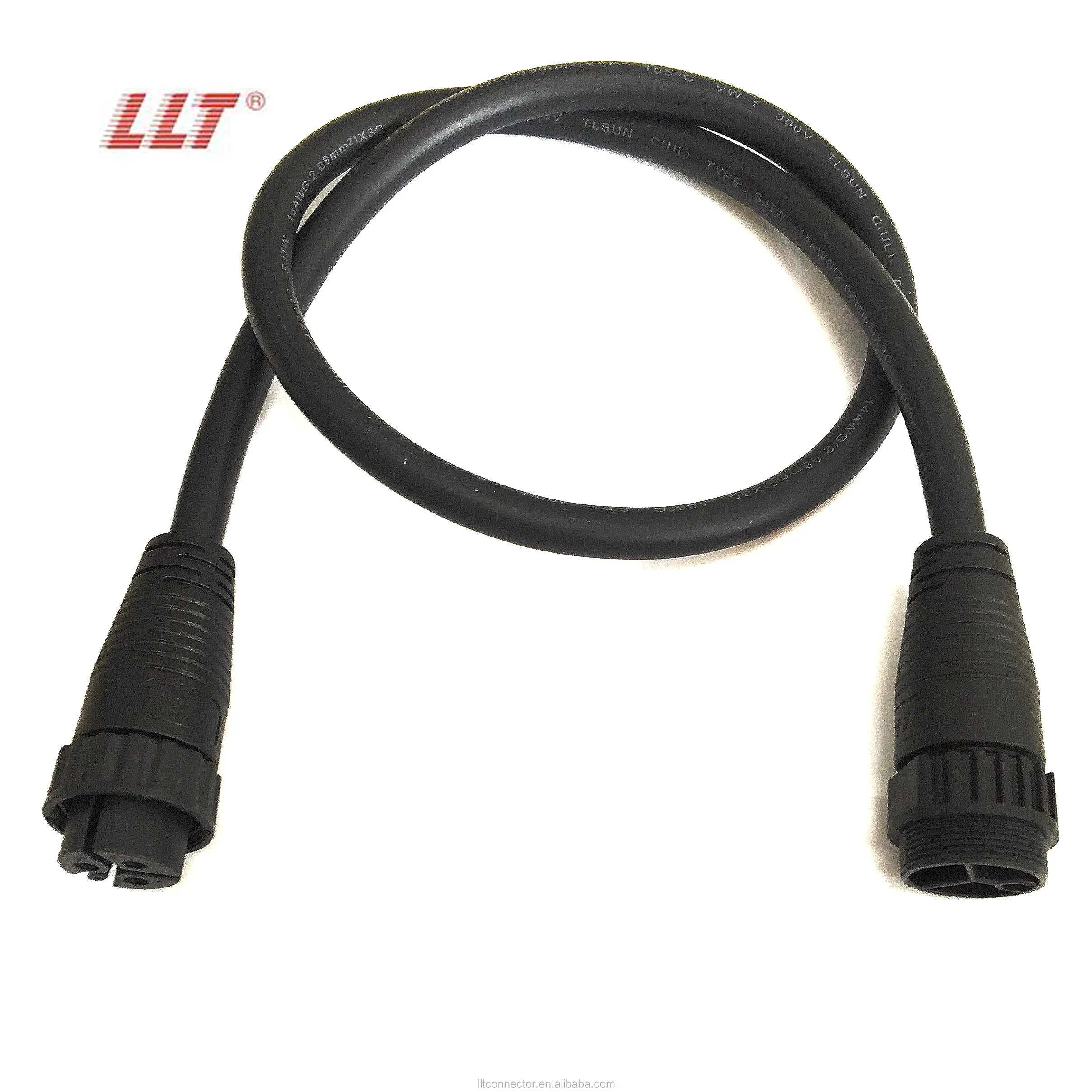 2 way straight waterproof plastic quick 2/3/4 pin cable connector for led strip light M22