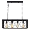 Antique Brass Finish Metal Light Fixture Drum Chandelier With 5 Lights