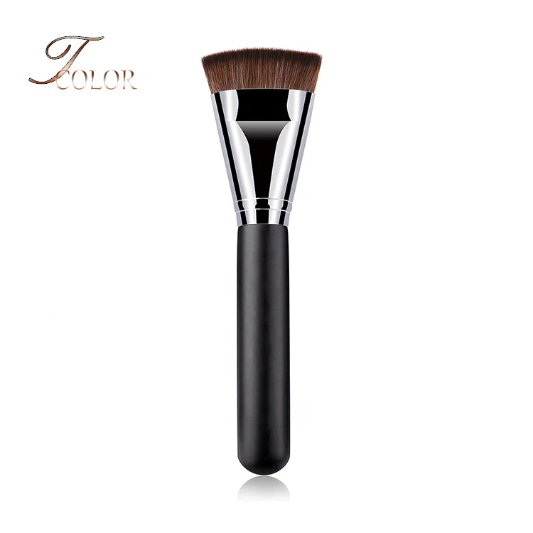 Private Label Single Contour Blush Powder Flat Top Buffer Makeup Brush