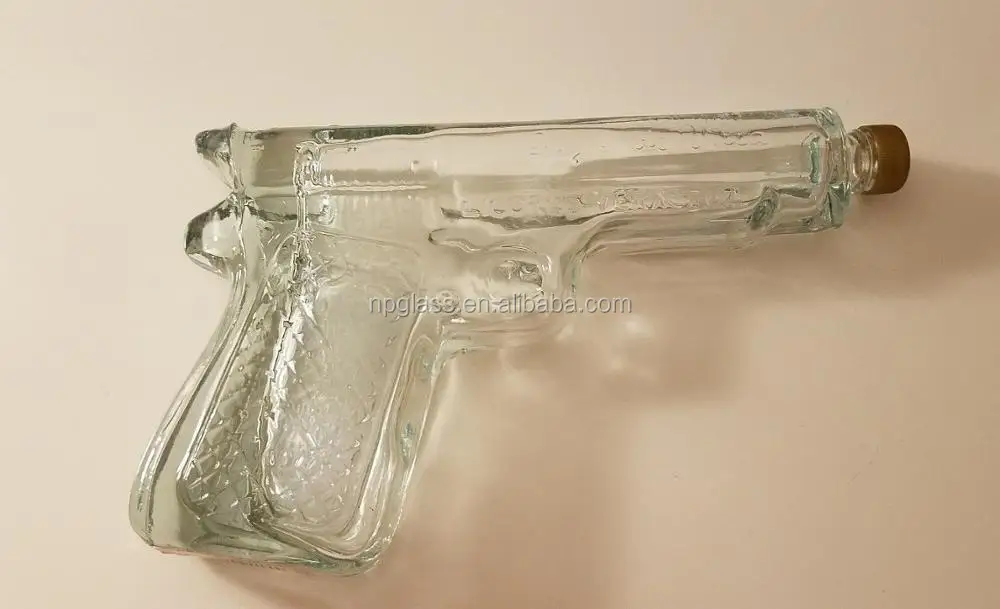 Tequila Wine Clear Glass Bottle Gun Shaped Buy Gun Shaped Clear Glass Bottles,Tequila Clear