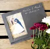 Handmade personalized slate photo frame for wedding