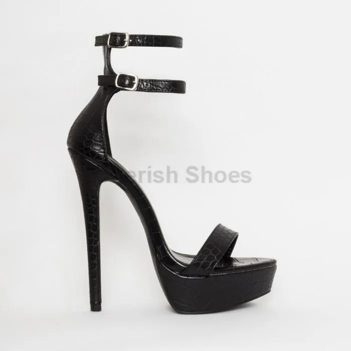 croc platform heels