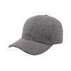 wholesale gray wool 6 panel short brim baseball caps and hats