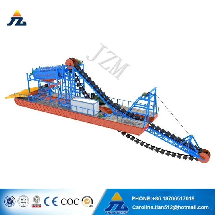 Mining Machinery Equipment Gold Chain Bucket Dredger For Gold Mining