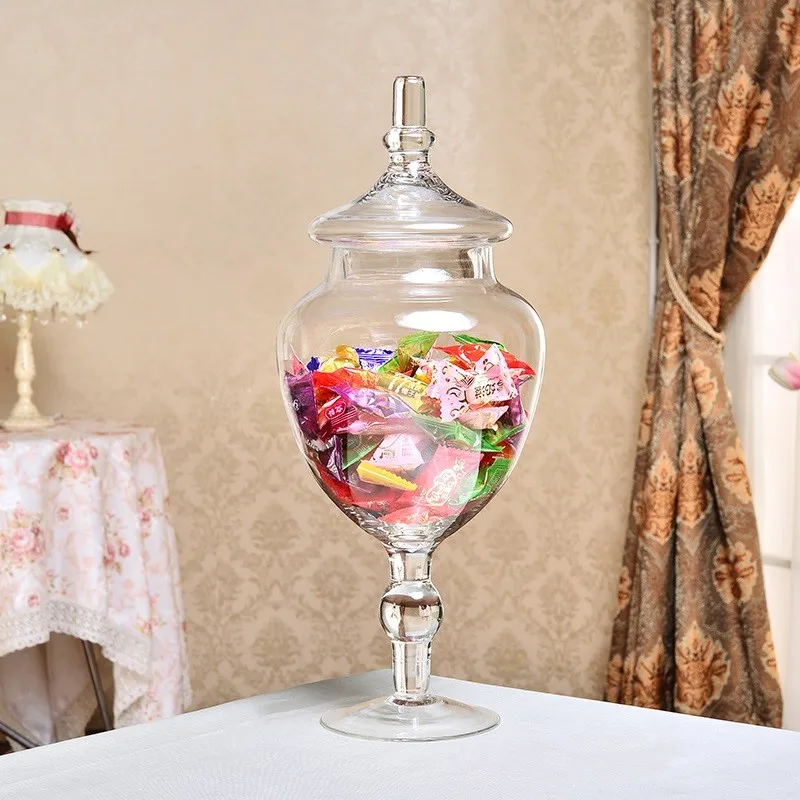 2017 Crystal Handmade Glass Candy Jar Crystal Glass Candy Pot Glass