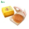 Cheap Disposable Foldable Food Grade Mini Cardboard Custom Printed Paper Packaging Burger Box