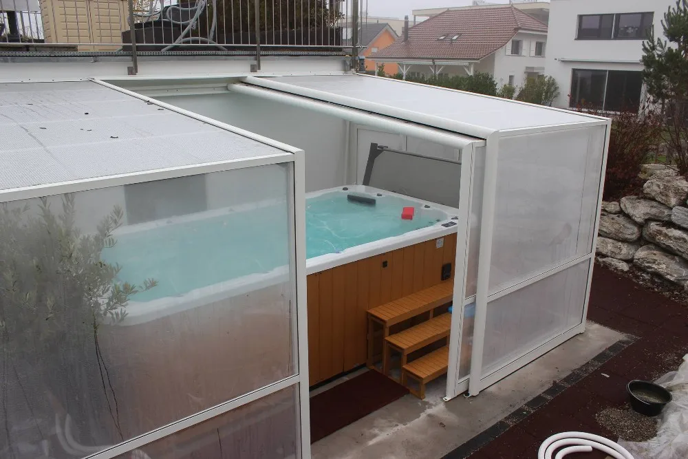 4m Underground Outdoor Acrylic Endless Swim Spa Pool Whirlpools With Massage Water Jet And Air