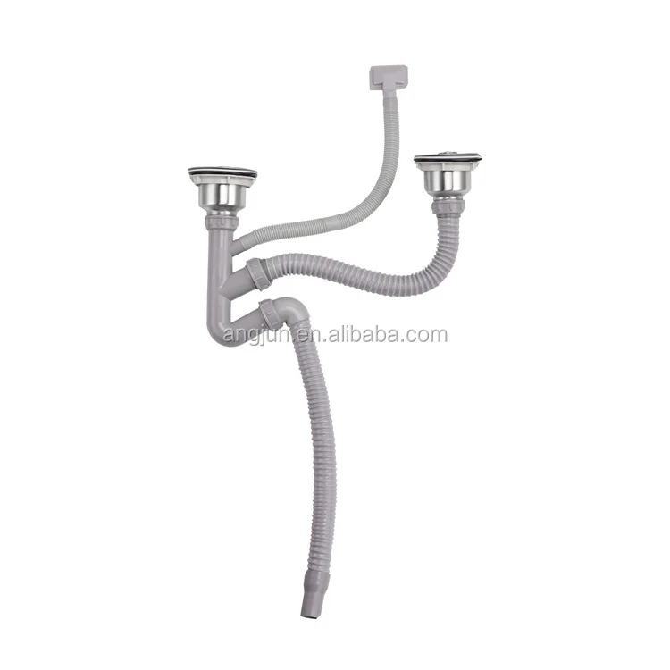 Kitchen Sink Prevent Smell 24 Inch Flat Large Diameter Double