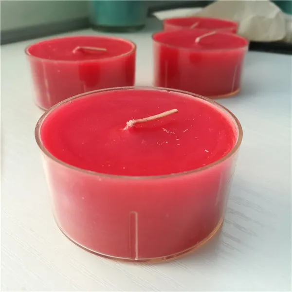Scented decorative red flower scent gift china factory tealight candles