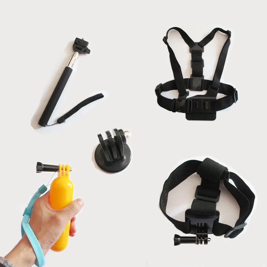 Gopro Accessories set Monopod Float Bobber Chest Belt kit For Hero 4 3 2 3 1