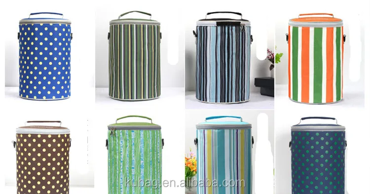 round lunch bag insulated