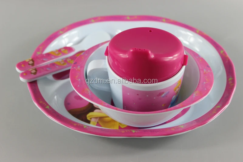 5PCS Melamine kids dinnerware set Tableware set