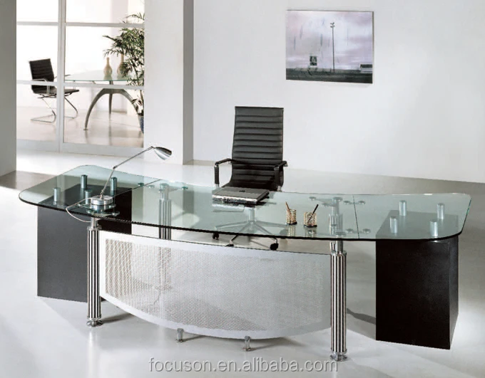 Fks Hd Ed024 Modern Glass Top Office Desk Buy Glass Top