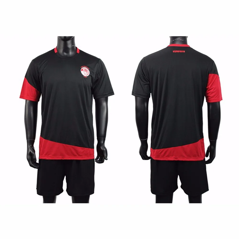 black and red football jersey