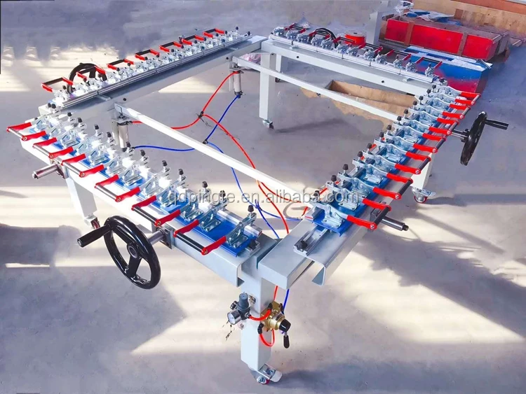 Chain Wheel Semiautomatic Silk Screen Tensioning Mesh Stretching