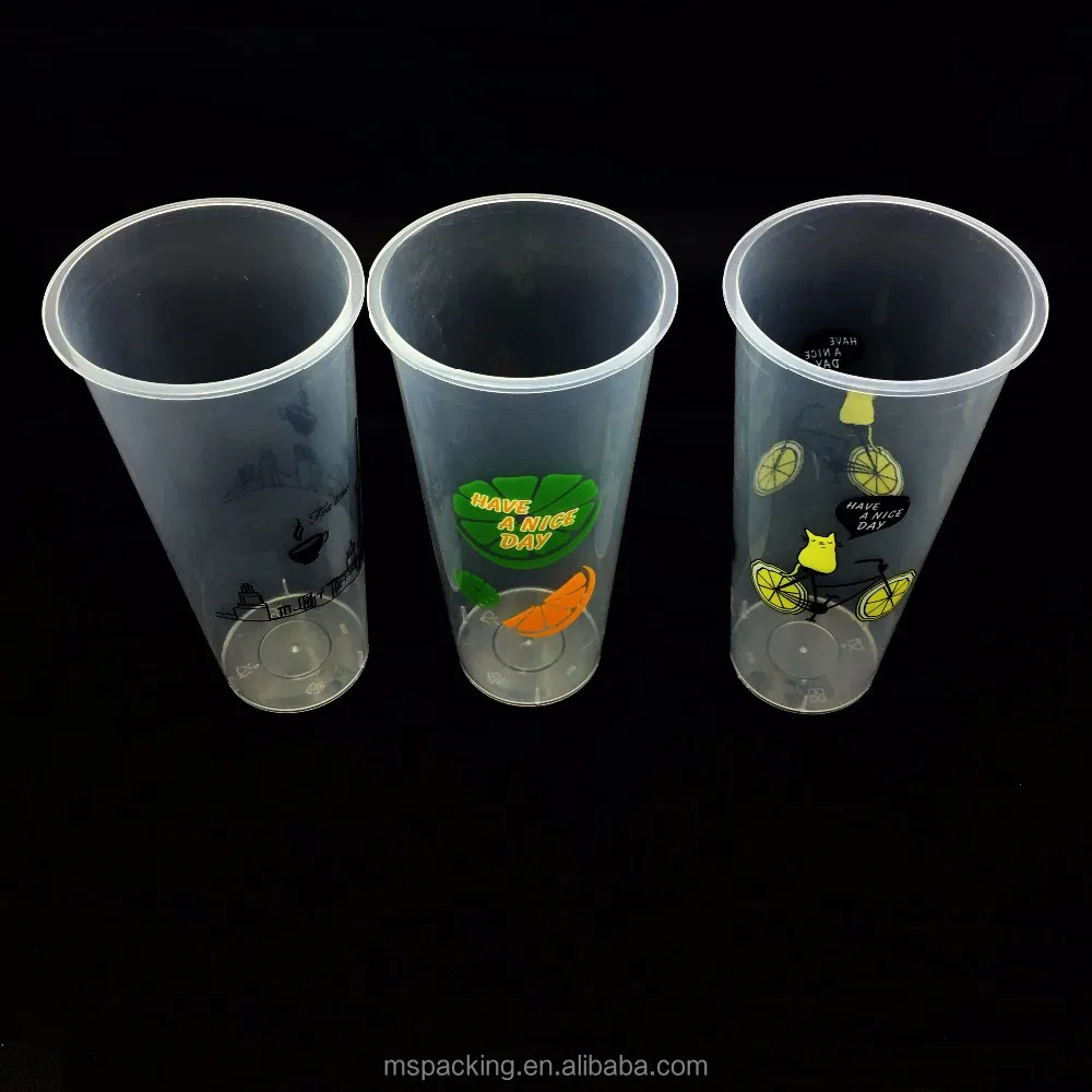 Heart Shaped Clear Plastic Cups Shapes Custom Printed Disposable Pp