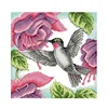 NKF Hummingbirds 1 animal and flower pattern dmc thread color aida fabric needlework cross stitch set