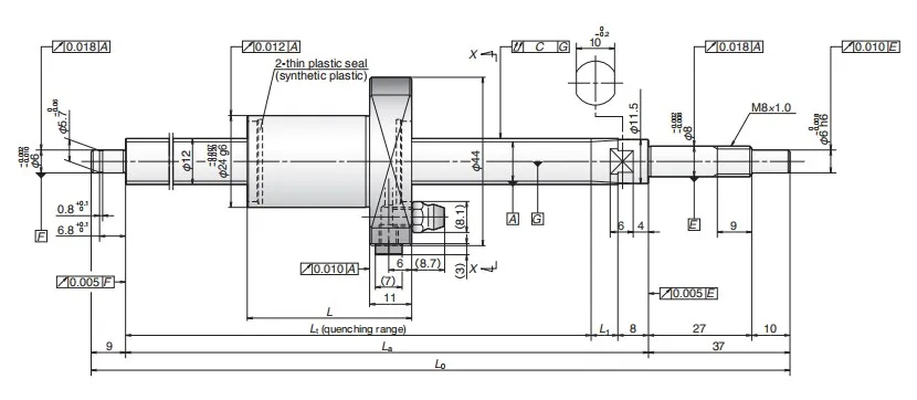 High Speed Mute Nsk Ballscrew Pss Pss2020n1d0508 Pss2020n1d0608 - Buy ...