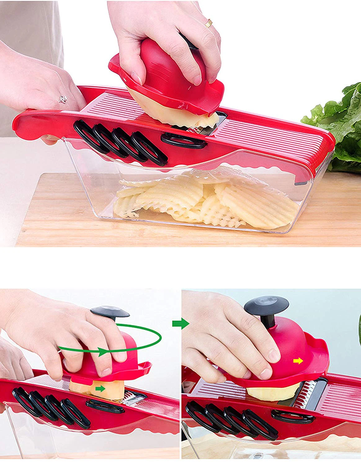 Mandoline 6 In 1 Multifunction Cheese Grater Potato Slicer Onion 