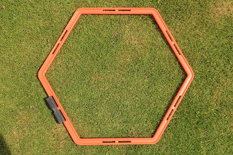 Hexagon multiple assembly agility rings, speed hexagon training rings