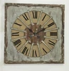 26.75" Large Iron Wall Vintage Retro square clock .Riveted Cage Grille Square Large Metal Wall Clock for Home Decor