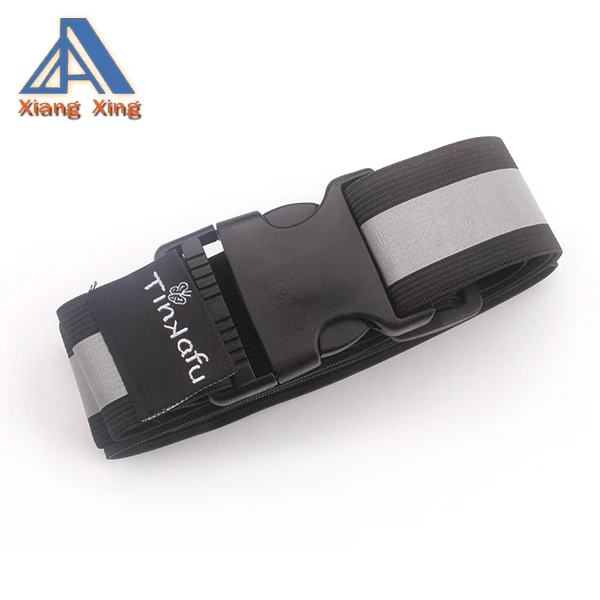 Printed Custom Polyester Adjustable Luggage Strap Bag Belt With Lock