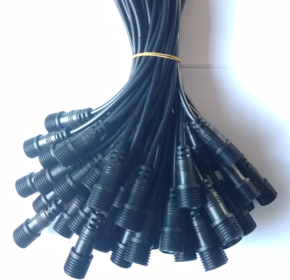 Waterproof Connector 2 Pin M16 Electrical Wire With Molded Connector