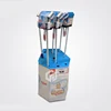 Customized Promotional exhibition floor cardboard broom display rack