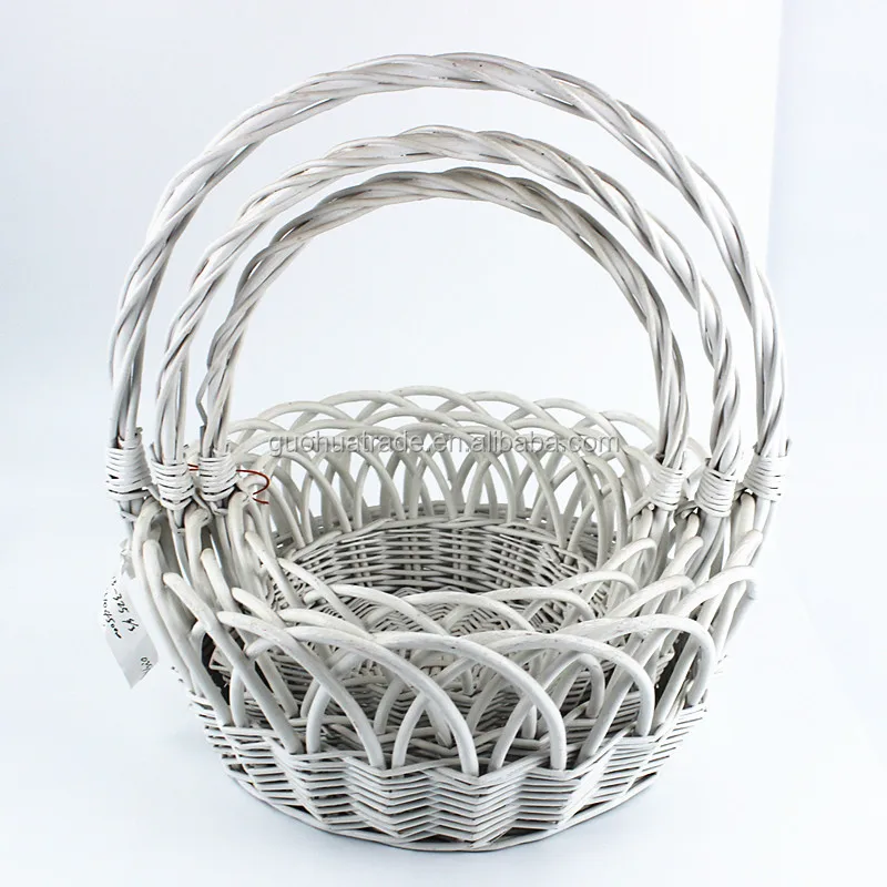 Handmade Large White Wicker Baskets Handle Buy Large Baskets,Wicker