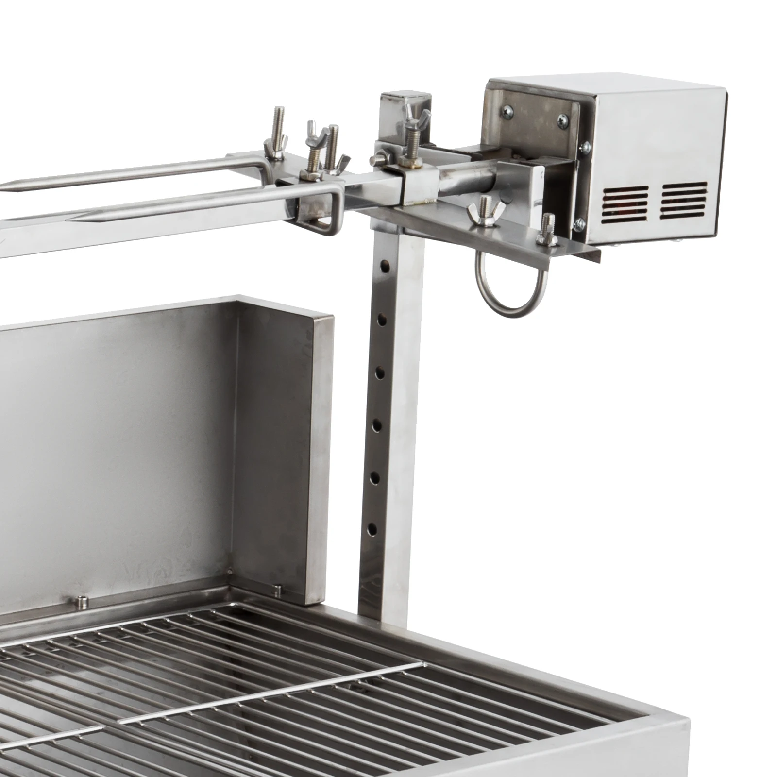 132 Lbs Bearing Lamb Spit Roaster With Electric Motor Grill Rotisserie