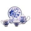 Chaozhou Ceramic 17pcs Coffee Set Blue and White Royal Porcelain Tea Set For Wholesale
