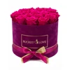 Luxury round shaped velvet gift box/suede rose box/velvet jewelry packaging boxes