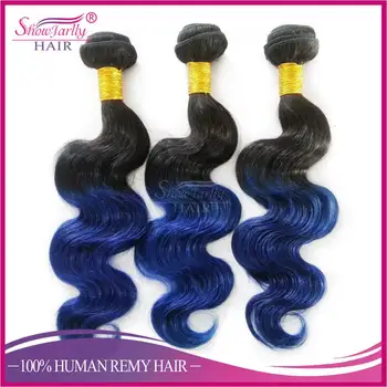 New Fashion 2 Tone Ombre Hair Braids Blue Hair Weave Color