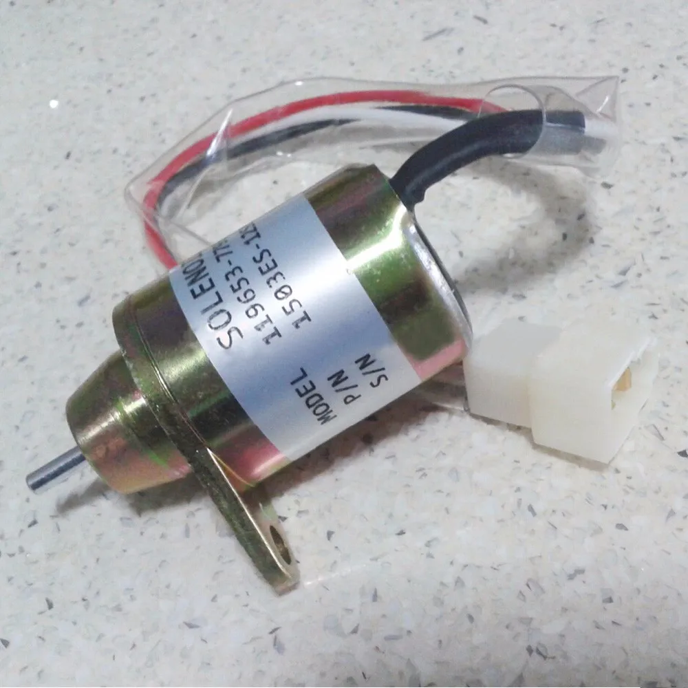 Valvola Solenoide Carburante 12V Per Yanmar, Kubota, John Deere - Ricambio Compatibile 119653-77950