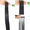 2018 The Newest Hot Selling Second Generation of 6D Hair Extension Straightening Hair Extensions Color Black