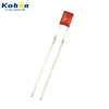Low power low current DIP square red transparent 2x3x4 long lead led diode with high quality