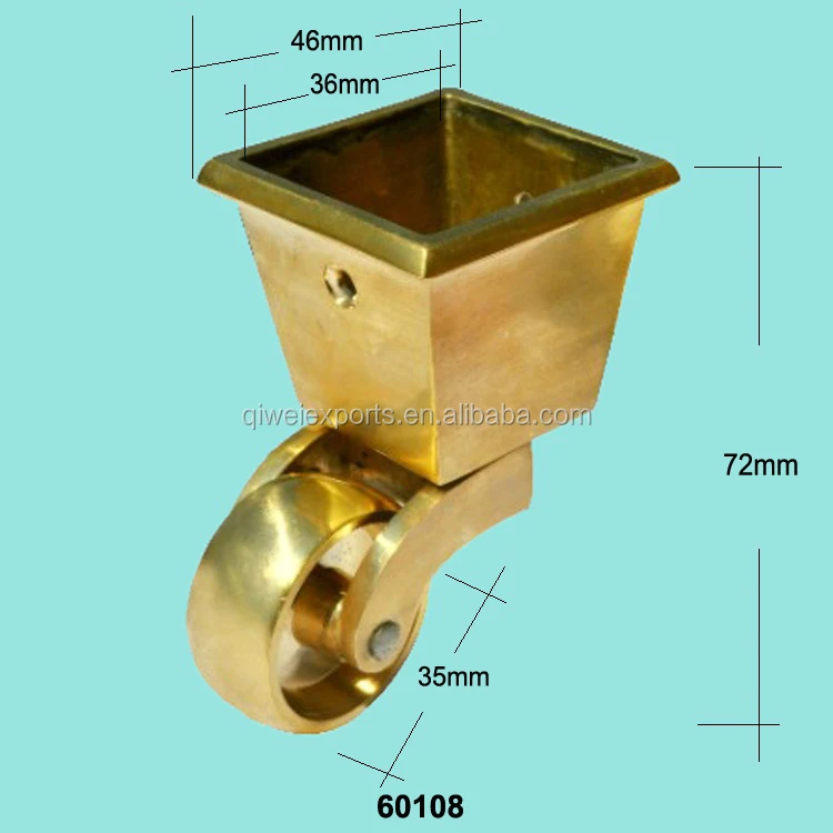 60108 square brass caster